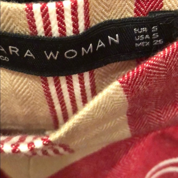 Zara women’s skirt midi small red ladies bottom - Picture 3 of 5
